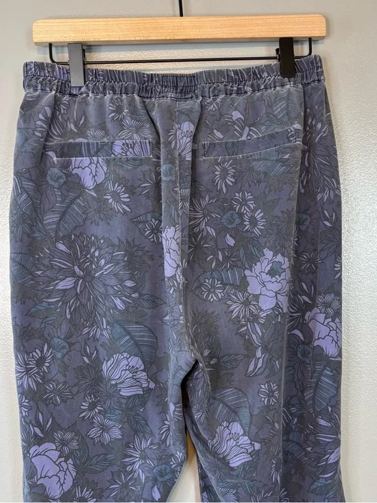 Marine Layer Re-Spun Large Allison Pull On Pants Blue Floral - Picture 5 of 7
